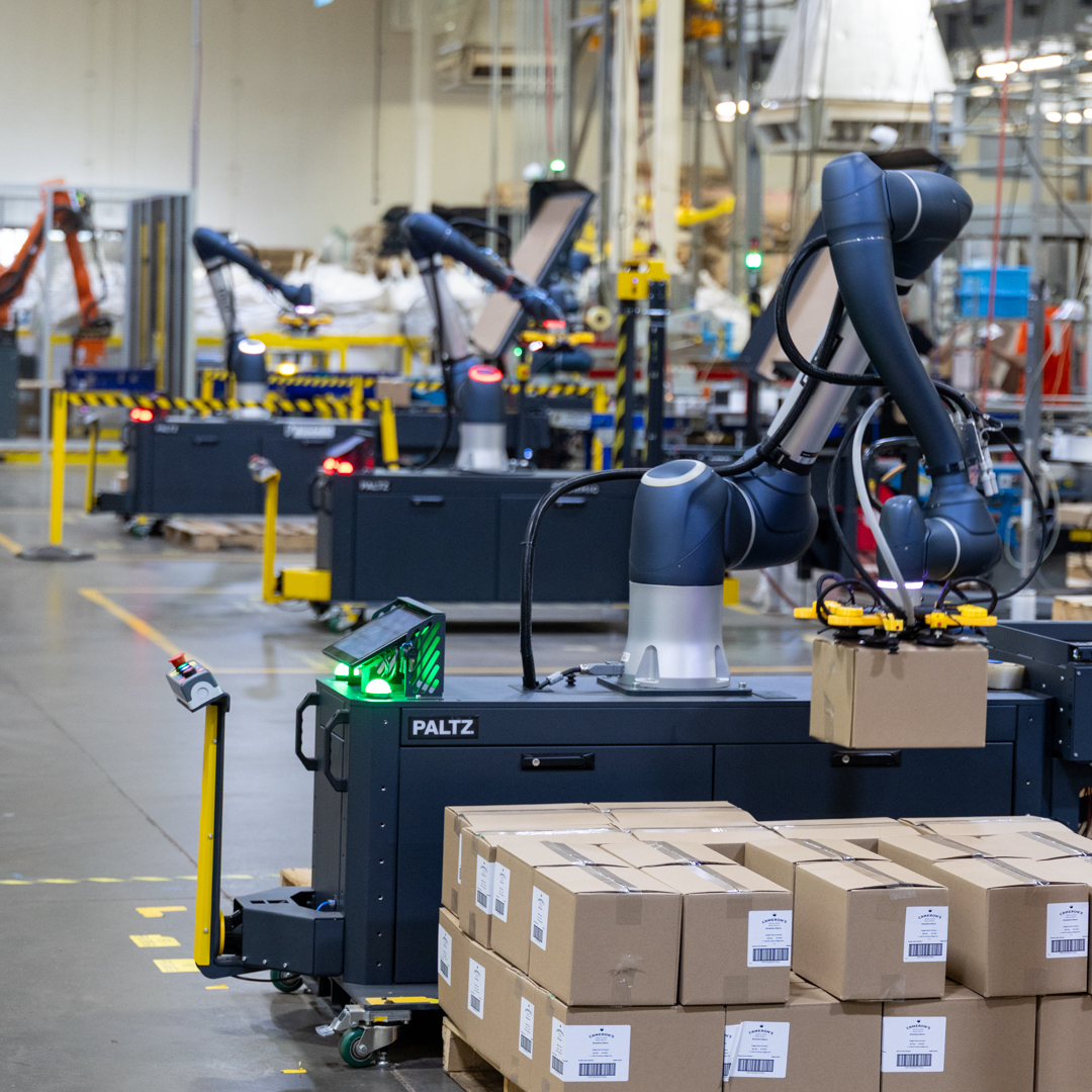 Formic cobot palletizing fleet at Cameron's, fixed monthly price, no CapEx