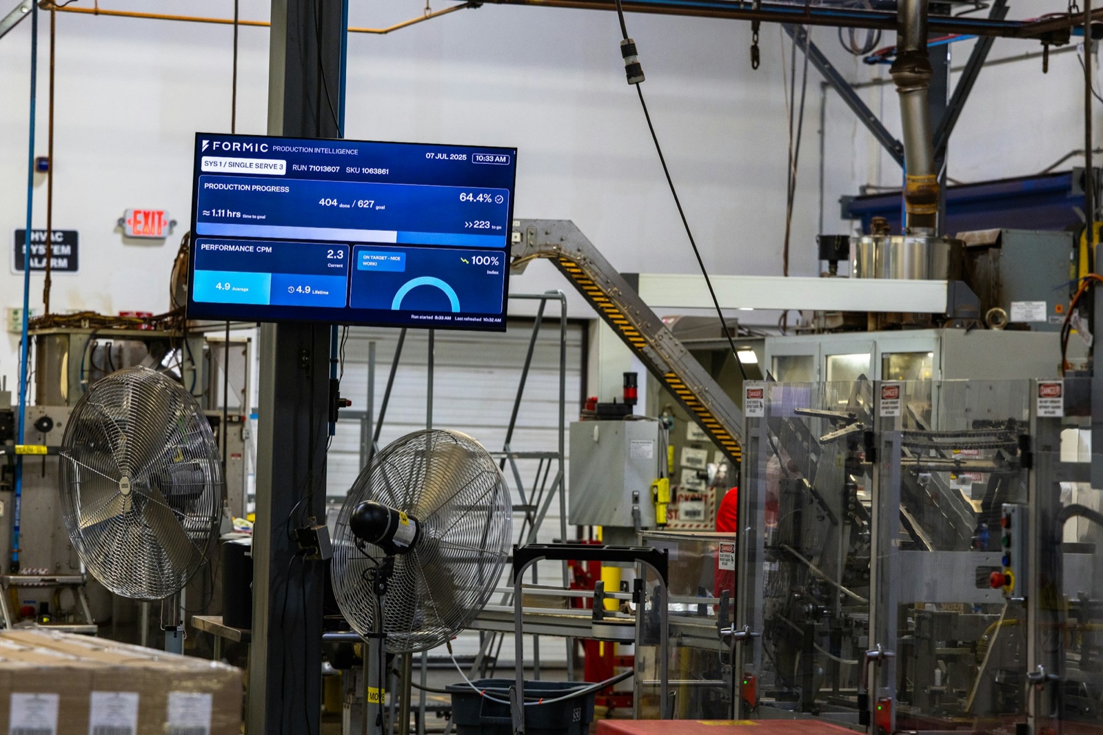 Formic Production Intelligence running on the production floor.